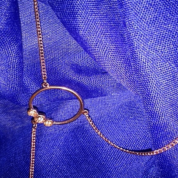 HP FULL BLOOM LARIAT ROSE GOLD WITH WHITE SWAROVSKIS - Picture 2 of 7